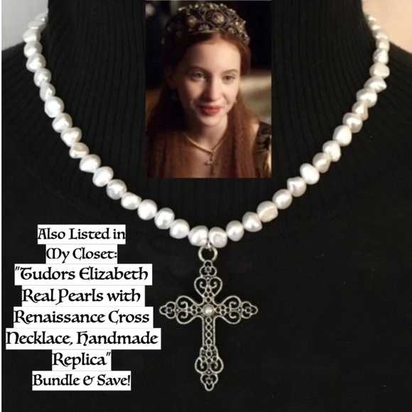 Princess Bride Buttercup Natural Black Pearl Drop Necklace, Handmade Replica - Picture 16 of 16